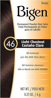 Bigen #46 Light Chestnut Permanent Powder - 6 Pack
