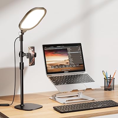 LitONES Desk Ring Light with Stand and Phone Holder