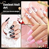 Beetles Nail Stamp Gel 16Pcs French Tip Nail Stamp Kit — image 2