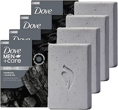 Dove Men+Care Charcoal + Clove Oil Cleansing Bar 4 Count 5oz