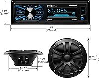 BOSS Audio Systems MCBK634B.64 Marine Boat Bluetooth Stereo & 6.5 Inch Speakers — image 4