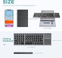 JPHTEK Foldable Bluetooth Keyboard with Touchpad — image 7