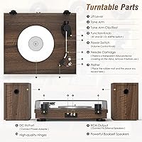 RetroAudio JM-108 Vinyl Record Player with Bluetooth — image 7
