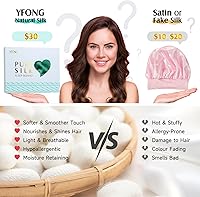 YFONG 100% 22 Momme Mulberry Silk Bonnet for Sleeping - Green — image 4
