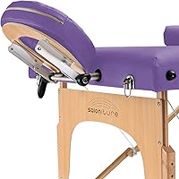 Saloniture Professional Portable Massage Table with Backrest - Lavender — image 4
