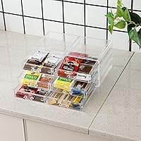 Cq Acrylic Clear Stacking Makeup Organizer with 8 Drawers — image 2