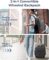 BAGSMART Rolling Travel Backpack 17 Inch — image 2