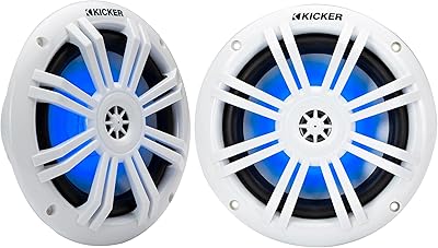KICKER 49KM604WL KM 6.5″ 4Ω Marine Speakers