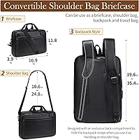 STUERY Faux Leather Messenger Bag for Men 17-17.3 Inch — image 2