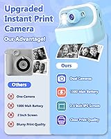 TKECWOB M8 Kids Camera Instant Print with 32GB SD Card — image 6