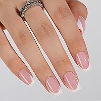 Vansiho French Gel Nail Tips 600Pcs Short Square-03 French — image 3