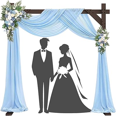 Kusamue 7.48 FT Square Wood Wedding Arch