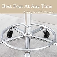 CoVibrant Adjustable Rolling Stool with Extra Wide Seat (19″-24″) — image 4