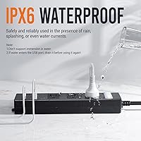 CALIONLTD USB Outdoor Power Strip with 3 Outlets and 3 USB Ports — image 3