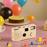 Weddingstar Disposable Camera with Flash - Gold Enchanted Hearts — image 3