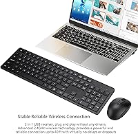 Harburfine Wireless Keyboard and Mouse Combo — image 2