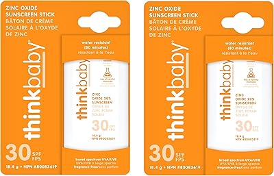 thinkbaby Sunscreen Stick SPF 30, 0.64 oz (2 pack)