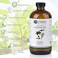 YBHMO Organic Cold Pressed Castor Oil 16 Fl Oz — image 3