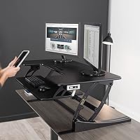 VIVO 42-inch Electric Height Adjustable Stand Up Desk Converter — image 9