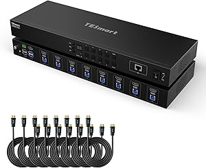 TESmart HKS801-P23 USB 3.0 HDMI KVM Switch 8 Port 4K@60Hz