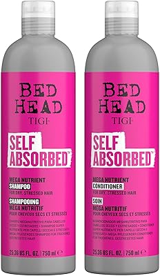 Bed Head by TIGI Self Absorbed Frizz Control Shampoo and Conditioner Set, 25.36 Fl oz, 2 Pack