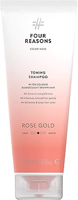 FOUR REASONS Rose Gold Hair Toner and Color Depositing Shampoo 8.45 Fl Oz
