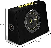 Kicker TCWC104 CompC 10″ Subwoofer in Thin Profile Enclosure 4-Ohm — image 10