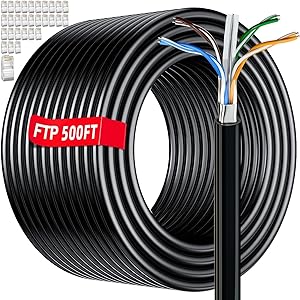 MEIPEK Cat 6 Outdoor Ethernet Cable 500ft Bulk Review