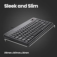 Perixx PERIBOARD-505H Wired Mini Keyboard with Trackball — image 5