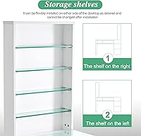 BarberPub Manicure Table with Drawers, White, 456019 inch — image 5