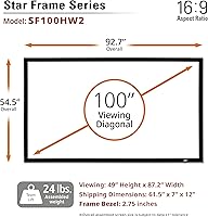 Elite Screens SF100HW2 100″ Fixed Frame Projector Screen — image 2