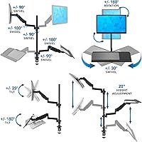Mount-It! MI-7995 Sit Stand Monitor Desk Mount — image 7