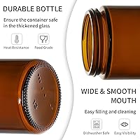 KEYWING 1oz Amber Glass Jars, 36 Pack — image 3