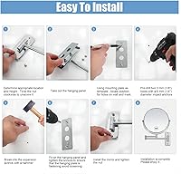 HOMEMIRO 9-Inch Wall Mounted Magnifying Makeup Mirror 1X/10X Magnification — image 8