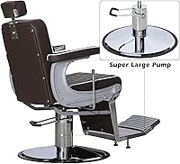 BarberPub Heavy Duty Vintage Barber Chair 3825 - Brown — image 6