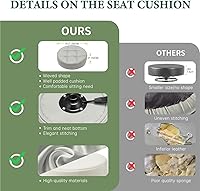 Kaleurrier Swivel Stool Chair with Back Rest (Grey) — image 4