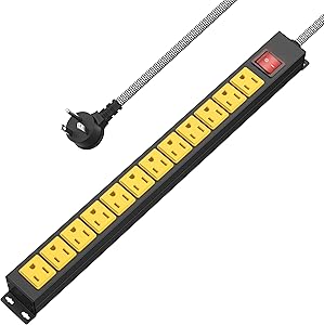 ANNQUAN 12 Outlet Power Strip with 15A Circuit Breaker