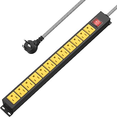 ANNQUAN 12 Outlet Power Strip with 15A Circuit Breaker