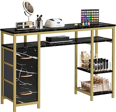 DWVO Nail Desk with 3 Drawers