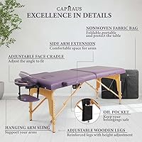 CAPHAUS 84 Inch Memory Foam Massage Table, Purple — image 4