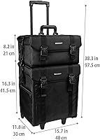 SHANY Makeup Artist Soft Rolling Trolley Cosmetics Case — image 4