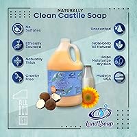 LandLSoap Goat Milk Unscented Pure Castile Soap Liquid Half Gallon — image 2