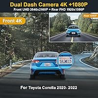 Fitcamx 4K Dual Dash Cam for Toyota Corolla 2020-2022 — image 3
