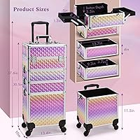 Gradient Purple 4-in-1 Rolling Makeup Trolley — image 6