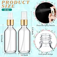 Roshtia 30 Pcs 2 oz Clear Glass Spray Bottles — image 2