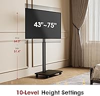 AOKCOS Rolling TV Stand for 43-75 Inch TVs — image 3