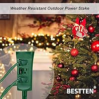 BESTTEN Outdoor Power Stake with 30ft Extension Cord — image 3