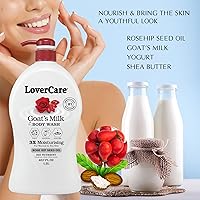 Lover's Care Goat's Milk Moisturizing Body Wash 40.7oz Rosehip Seed Oil — image 3