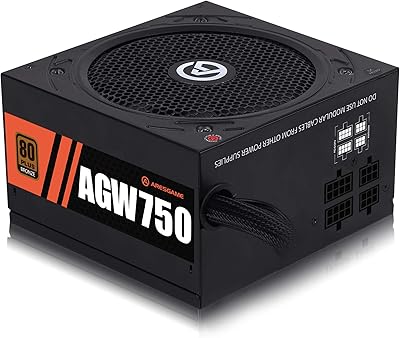 ARESGAME AGW750 750W 80+ Bronze Semi-Modular ATX Power Supply