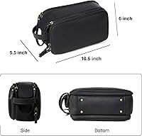 DENGFENGZHE Full Grain Leather Toiletry Bag — image 5